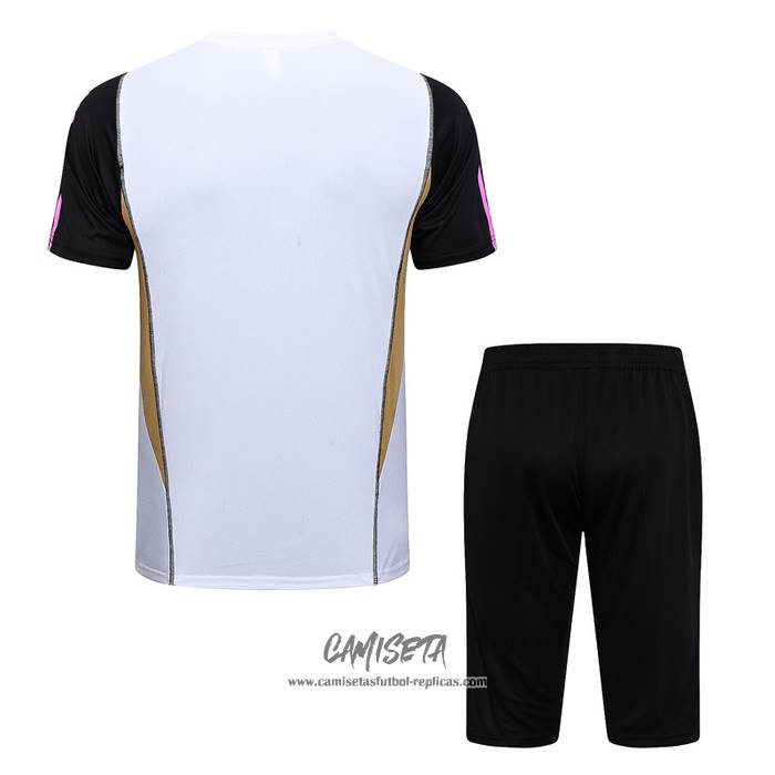 Chandal del Real Madrid 2023-2024 Manga Corta Blanco - Pantalon Corto